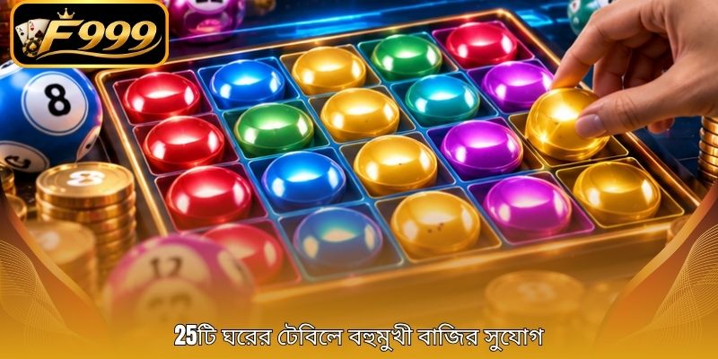 25টি ঘরের টেবিলে বহুমুখী বাজির সুযোগ