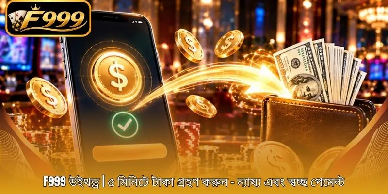F999 উইথড্র | ৫ মিনিটে টাকা গ্রহণ করুন - ন্যায্য এবং স্বচ্ছ পেমেন্ট