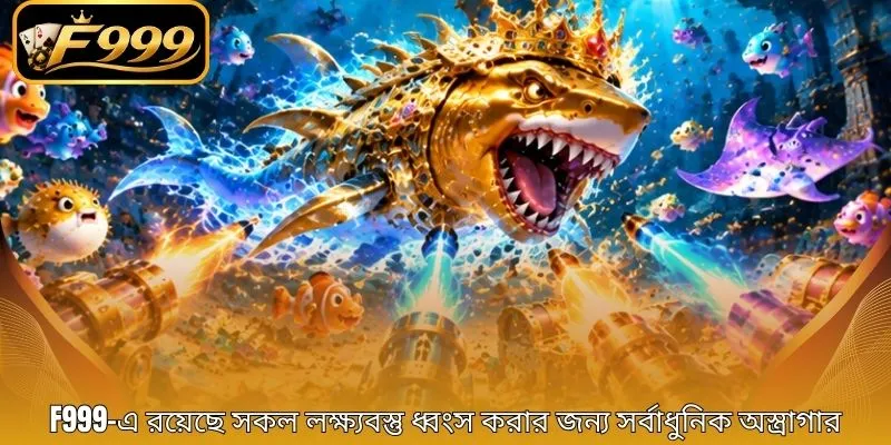 F999-এ রয়েছে সকল লক্ষ্যবস্তু ধ্বংস করার জন্য সর্বাধুনিক অস্ত্রাগার
