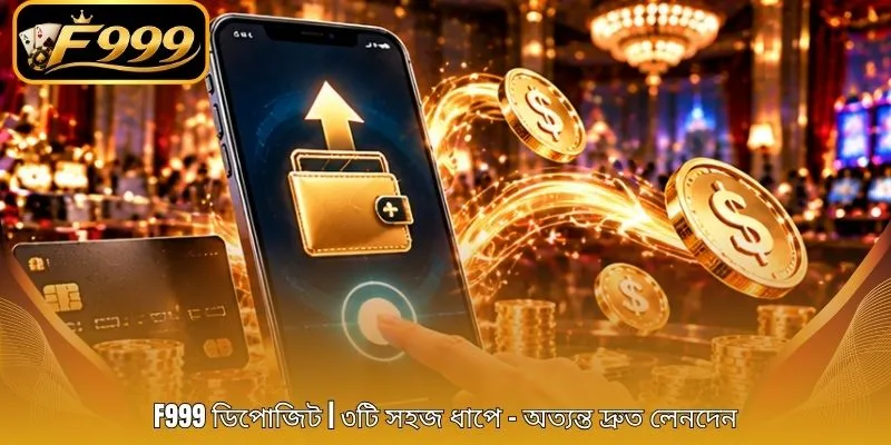 F999 ডিপোজিট | ৩টি সহজ ধাপে - অত্যন্ত দ্রুত লেনদেন