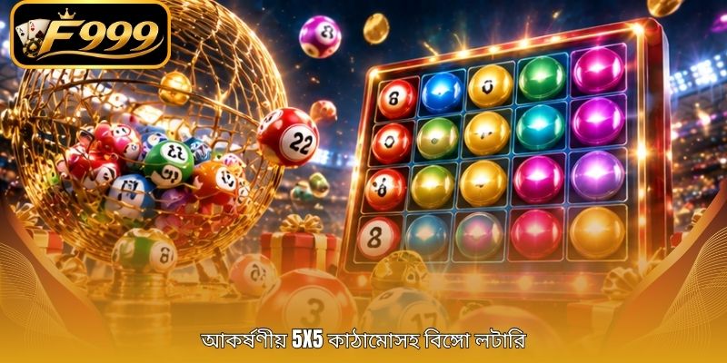 আকর্ষণীয় 5x5 কাঠামোসহ বিঙ্গো লটারি