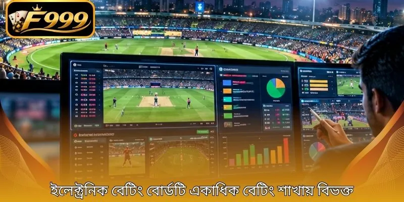 ইলেক্ট্রনিক বেটিং বোর্ডটি একাধিক বেটিং শাখায় বিভক্ত