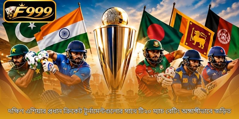 দক্ষিণ এশিয়ার প্রধান ক্রিকেট টুর্নামেন্টগুলোর সাথে টি২০ ম্যাচ বেটিং অঙ্গাঙ্গীভাবে জড়িত