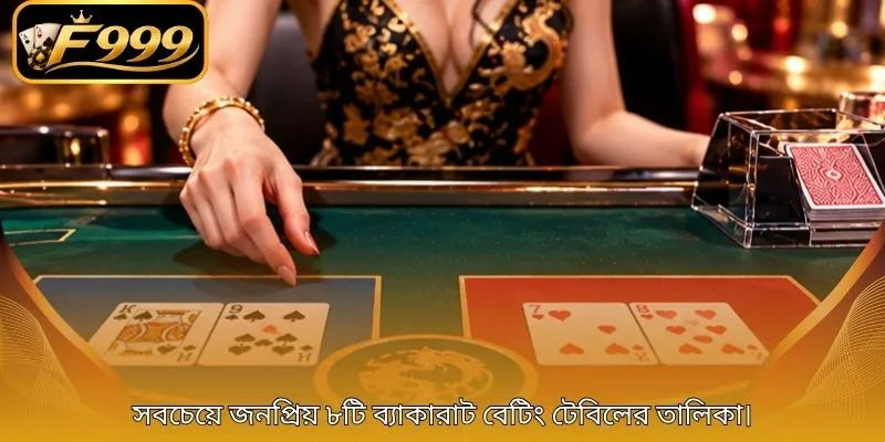 সবচেয়ে জনপ্রিয় ৮টি ব্যাকারাট বেটিং টেবিলের তালিকা।